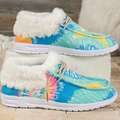 Warm Print Sneakers Lightweight Non-slip Shoes