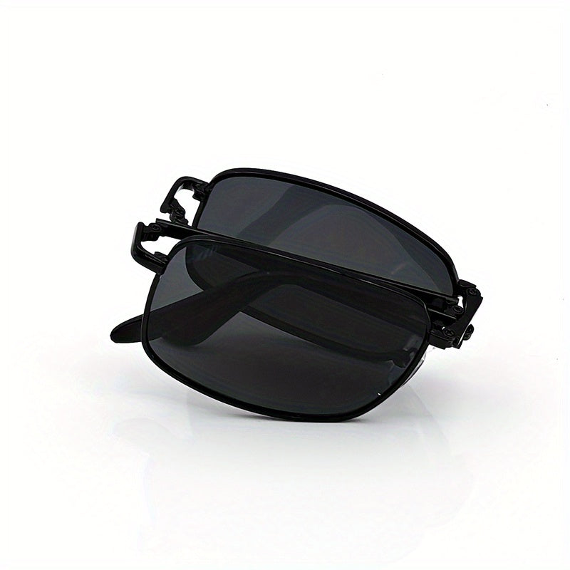 Men's Polarized Folding Sunglasses Metal Frame Outdoor Travel