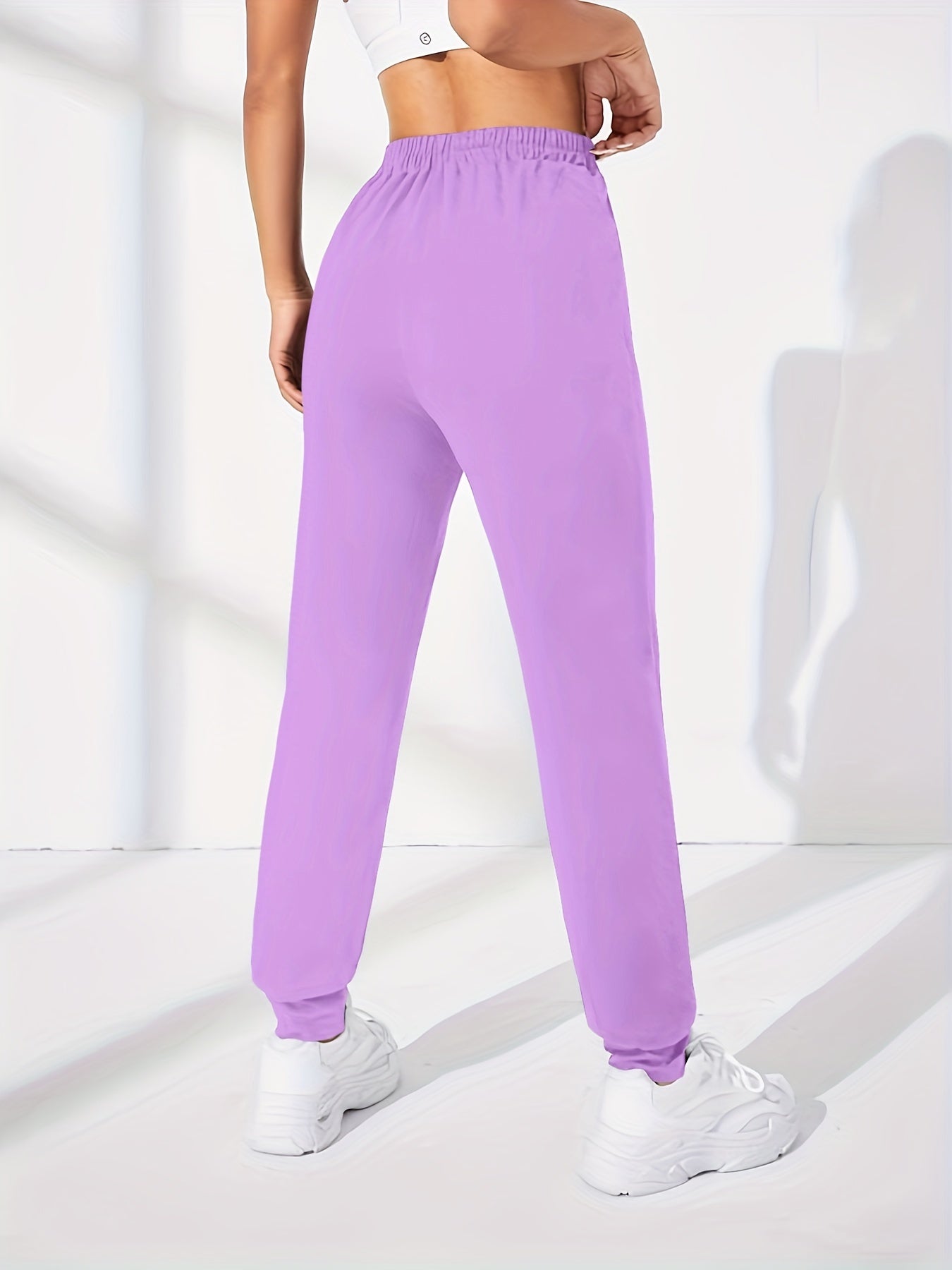 Elastic Waist Jogger Pants for Women