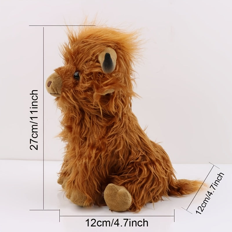 Highland Cow Plush Toy Soft Stuffed Animal Cow Plushie Baby Toys