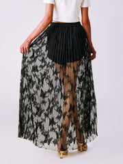 Butterfly Mesh Skirt High Waist Sheer Women's Clothing