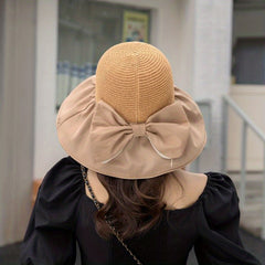 Crochet Stitch Sun Hat Wide Brim UV Protection