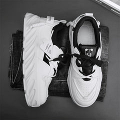 Men's Platform Lace-up Sneakers Easy to Clean Casual Walking Shoes
