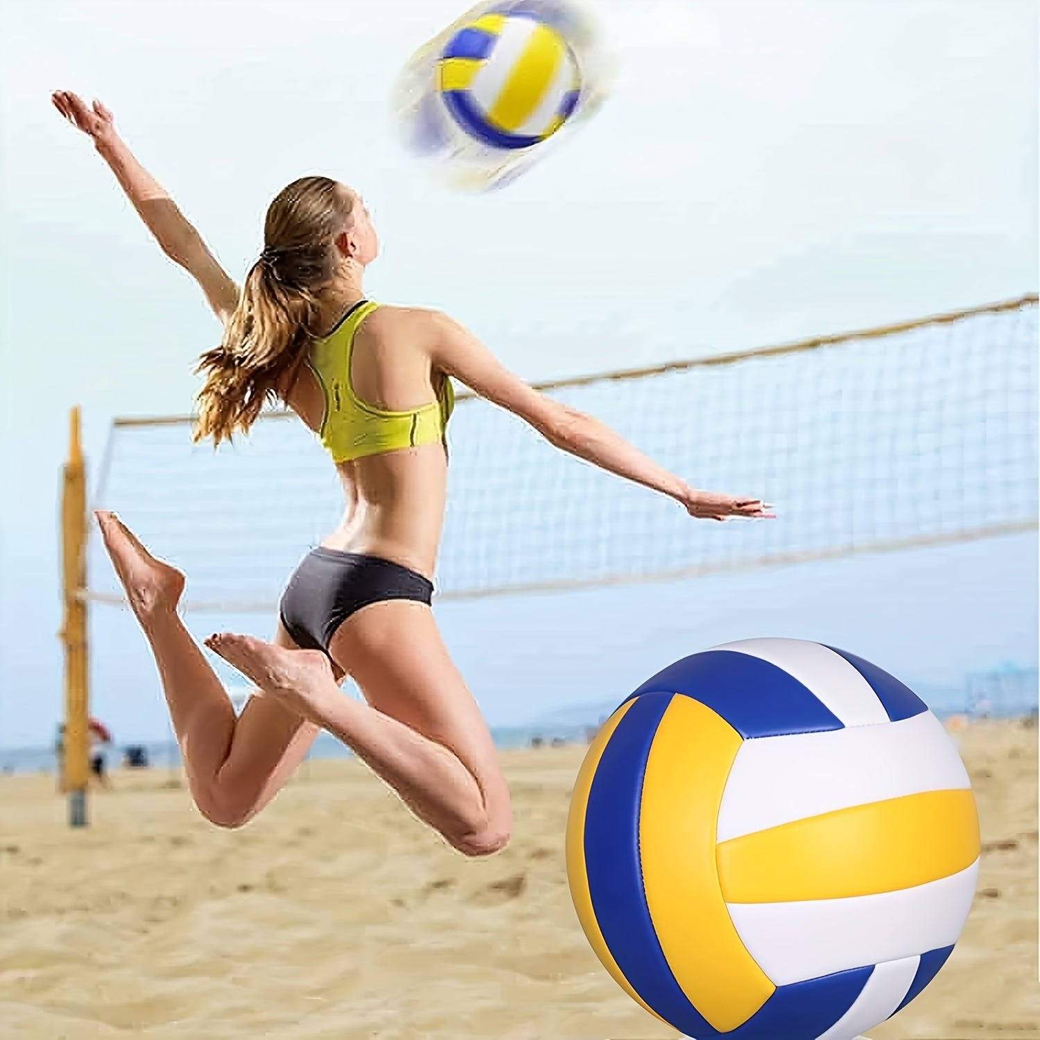 Composite Leather Volleyball Ball Size 5 with Inflation Needle