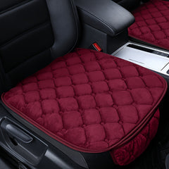 Autumn/Winter Argyle Car Cushion Short Plush Faux Leather