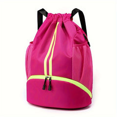 Dry Wet Separation Basketball Bag Drawstring Fitness Backpack