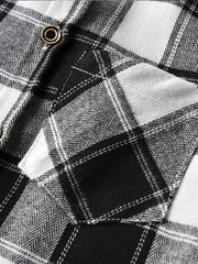 Boys Plaid Flannel Button-Up Shirt