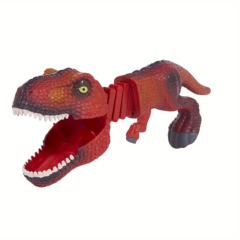 Funny Telescopic Spring Shark Dinosaur Manipulator Clamp Bite Hand Prank Toy