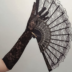 Floral Wedding Gloves Elbow Length Flapper Accessories