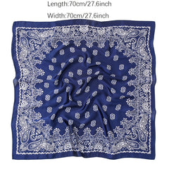 Men's Printed 70 Square Scarf Waist Fruit Flower Hip Hop Scarf