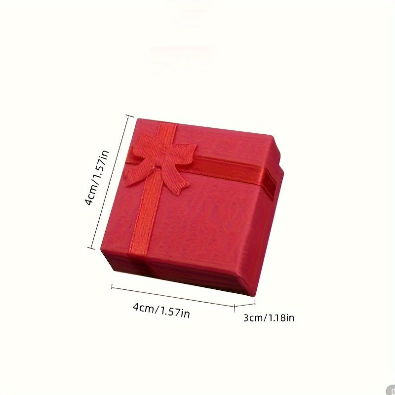24pcs Jewelry Paper Box Ribbon Packaging Box Wedding Decoration Box