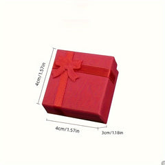 24pcs Jewelry Paper Box Ribbon Packaging Box Wedding Decoration Box