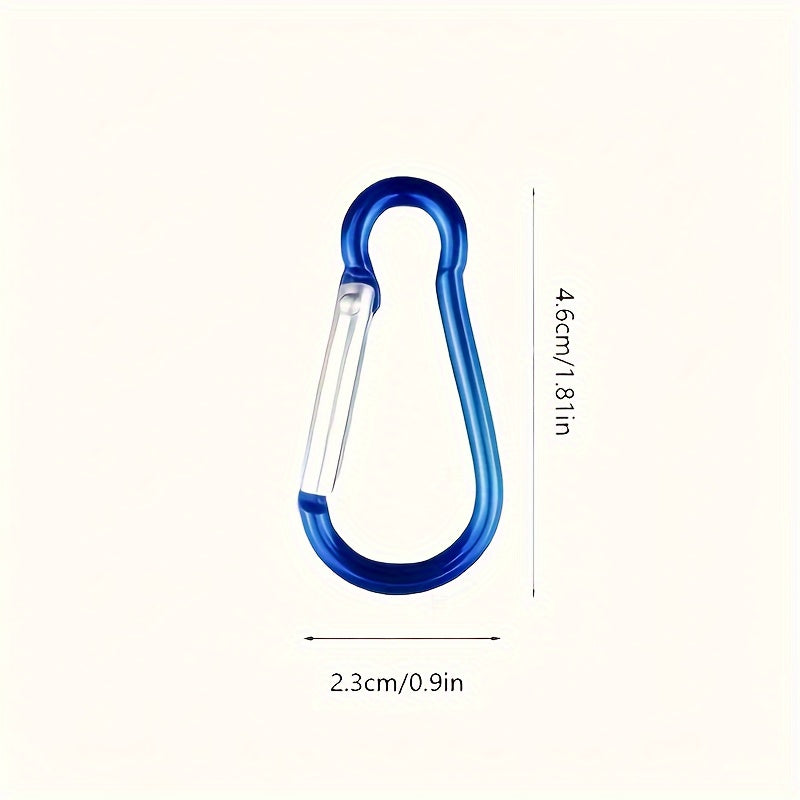 2pcs Aluminum Mountaineering Buckle D Shaped Snap Buckle Mini Spring Carabiner