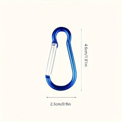 2pcs Aluminum Mountaineering Buckle D Shaped Snap Buckle Mini Spring Carabiner