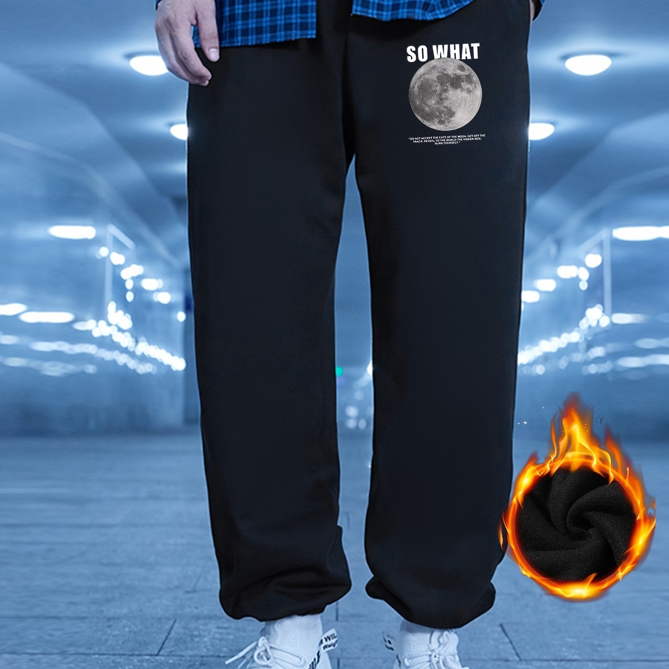Men's Winter Cartoon Print Jogger Sweatpants