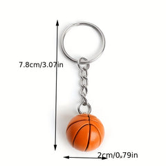 Mini Basketball Keychain Silicone Key Chain Bag Charm Car Ornament