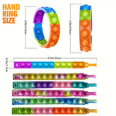 Colorful Silicone Bubble Fidget Wristbands for Stress Relief, Kids & Party