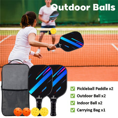 CAZOLIN Graphite Pickleball Paddles Lightweight Carbon Fiber Face