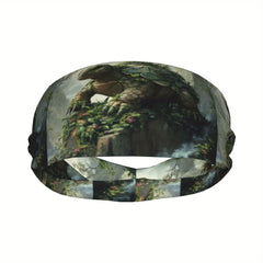 Turtle Sports Headband Sweat Wicking Breathable Polyester Nature Print