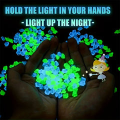 100pcs Glow In The Dark Stones Decor Pebbles For Aquarium Landscaping