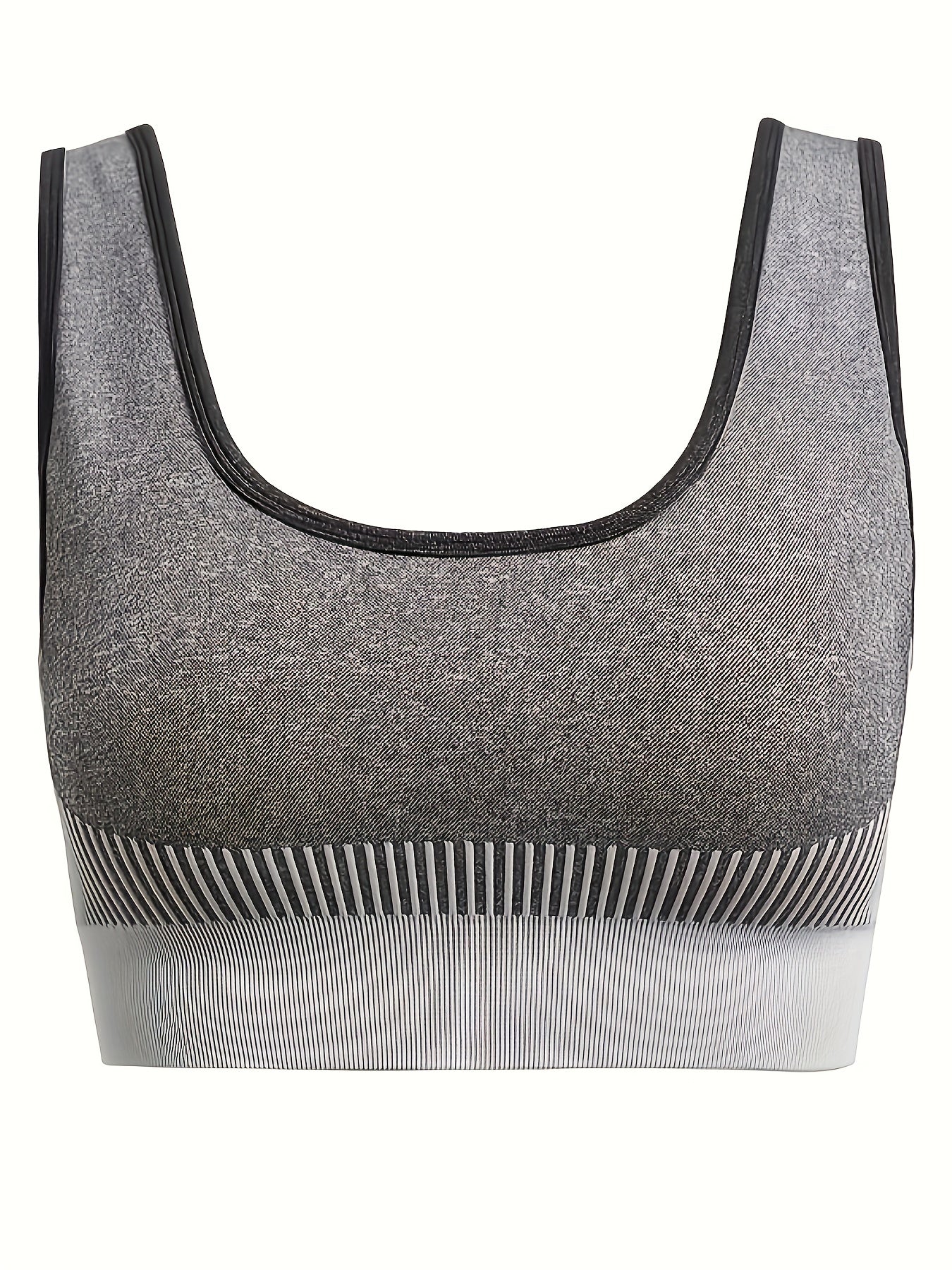 Sports Bra Women's Plus Striped Shockproof Seamless Padded