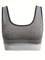 Sports Bra Women's Plus Striped Shockproof Seamless Padded