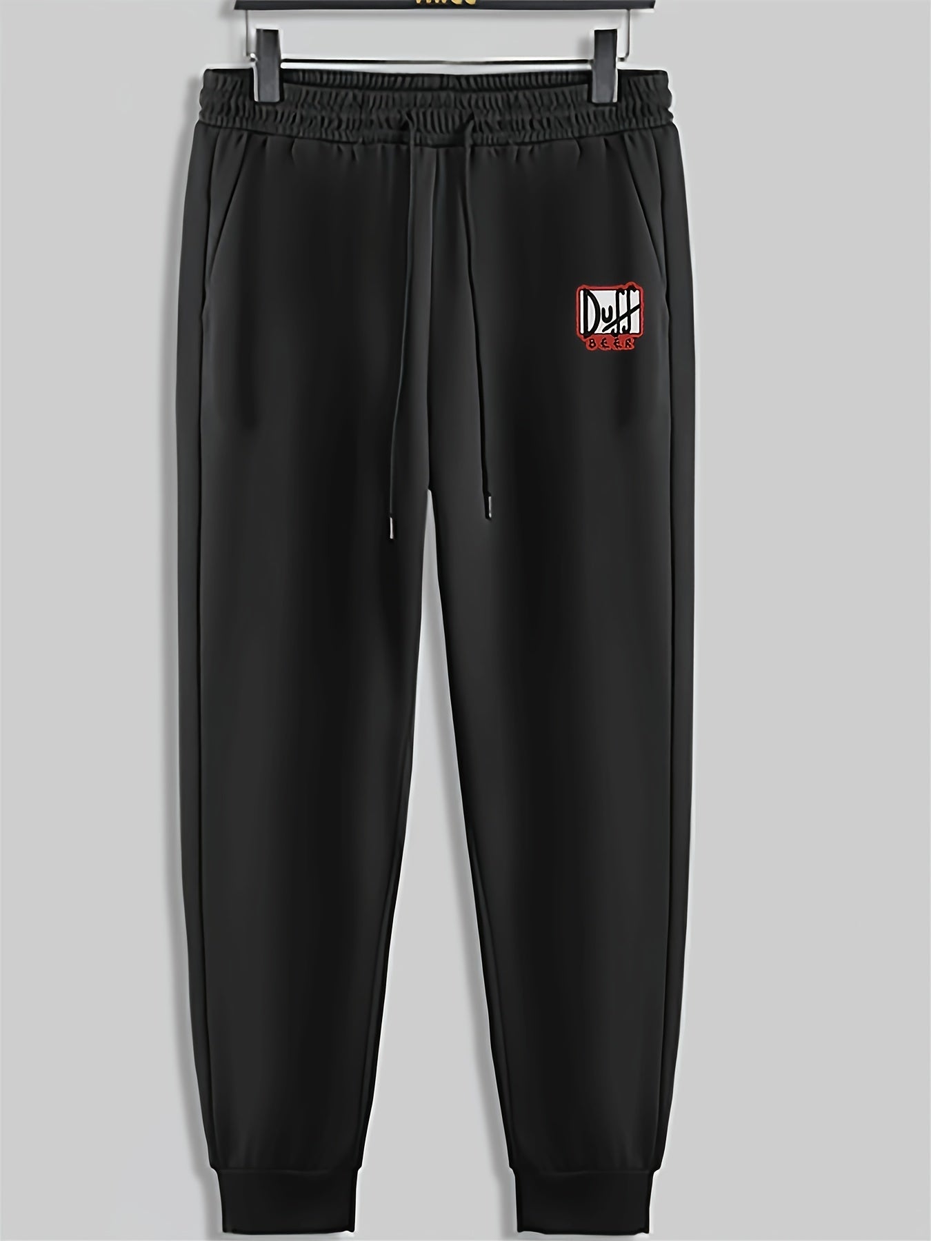 Duff Print Men's Pants Drawstring Sweatpants Casual Trousers Spring Autumn