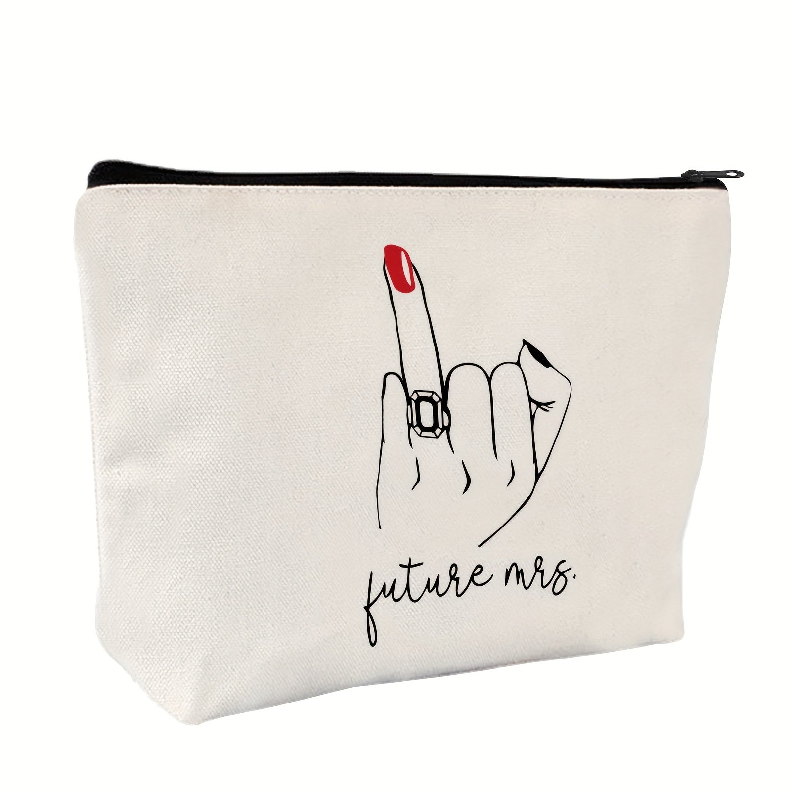Future Mrs Makeup Bag Travel Pouch Gift For Women Bride To Be Newly Engaged