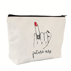 Future Mrs Makeup Bag Travel Pouch Gift For Women Bride To Be Newly Engaged
