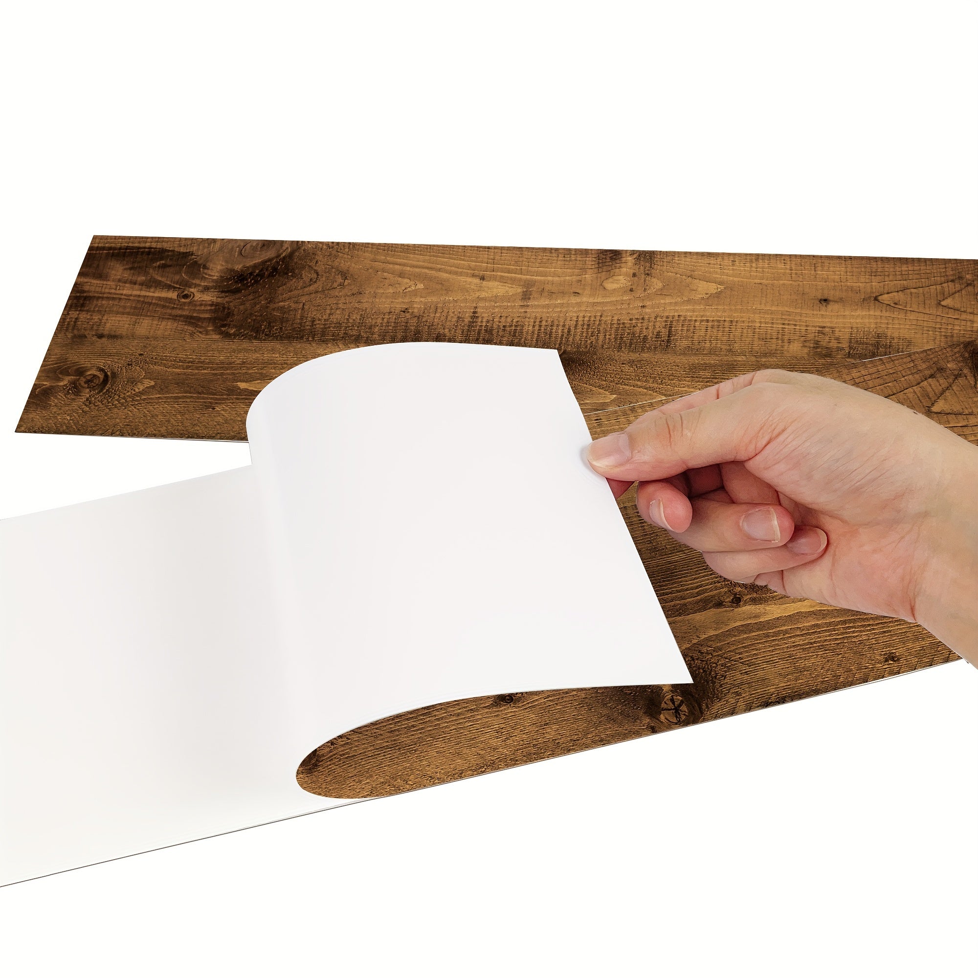 1pc 90 PVC Removable Thick Frosted Wood Grain Self adhesive Wall Sticker