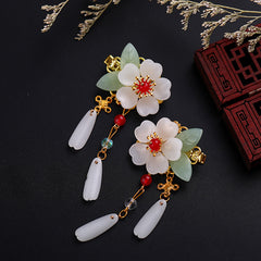Ancient Hanfu Hair Clips Chinese Style Flower Tassel Hair
