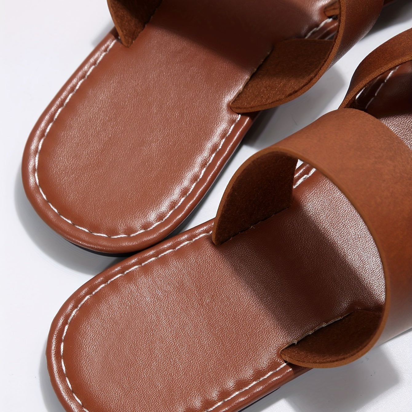 Women's Cross Strap Sandals Open Toe Slip On Flat Shoes