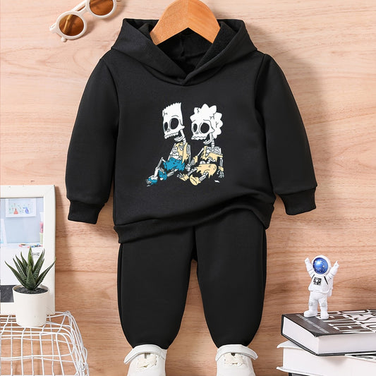 SKULL WITH SKULL Funny Halloween Outfit Toddler Baby Set