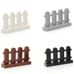 Wooden Building Blocks Set with Arch and Fence Pieces DIY Animal Scenes Farm