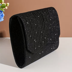 Glitter Sequins Evening Bag Flap Clutch Women's Wedding Wallet