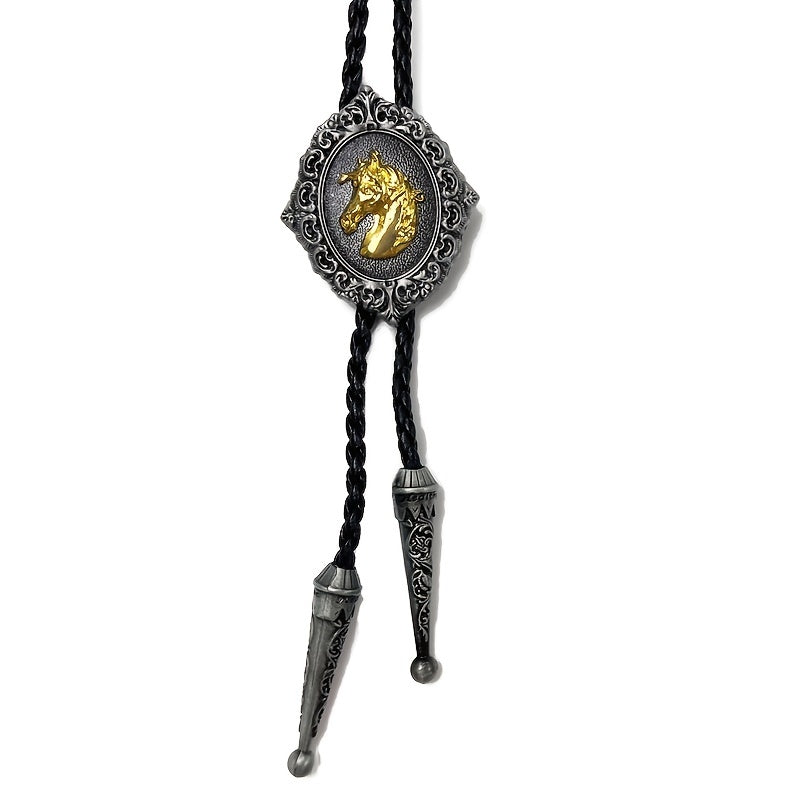 Retro Horse Head Pendant Tie Adjustable Neckties Business
