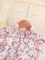 Baby Girls Floral Print Sleeveless Dress for Summer