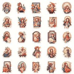 50pcs Kimono Beauty Graffiti Stickers for Laptop Helmet Water Cup Decoration