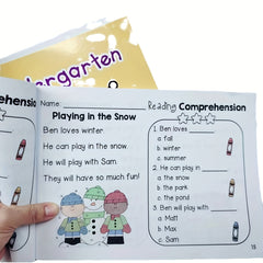 Kindergarten English Reading Comprehension Exercise Book with Pictures