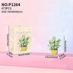 Educational Building Blocks Toy Birthday Party Gift Decoration Potted Plant