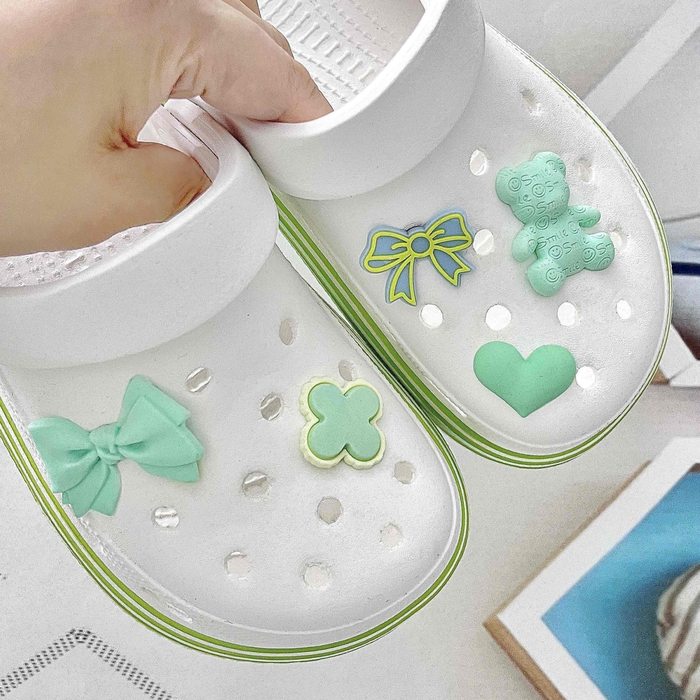 5pcs Bear & Bow Shoes Decoration Shoe Accessories Charms Birthday Gift