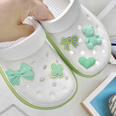 5pcs Bear & Bow Shoes Decoration Shoe Accessories Charms Birthday Gift