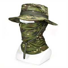 Camouflage Sunscreen Hat & Neck Cover for Outdoor Activities