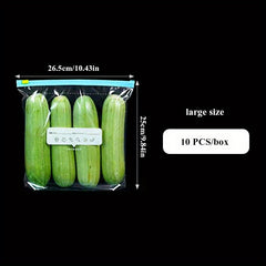 Leakproof Clear Zipper Bags for Food Storage, 20pcs