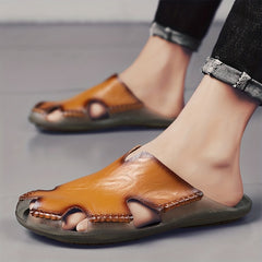 Men's Casual Non Slip Sandals Synthetic Leather Outdoor Beach Shoes