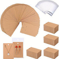100pcs Earrings Necklace Jewelry Display Package Cards Cassette Bag