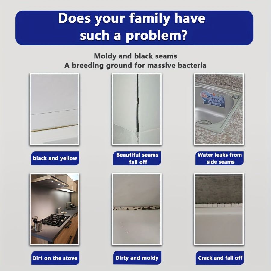 Waterproof Mildew Sealant for Kitchen & Bathroom, Tile Wall/Floor Pointing Agent