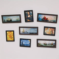 8pcs Retro Mini Picture Frame Doll Furniture Set