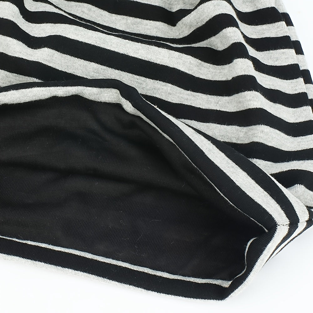 Classic Striped Soft Beanie Pullover Hat Men Women's Sports Running Hat