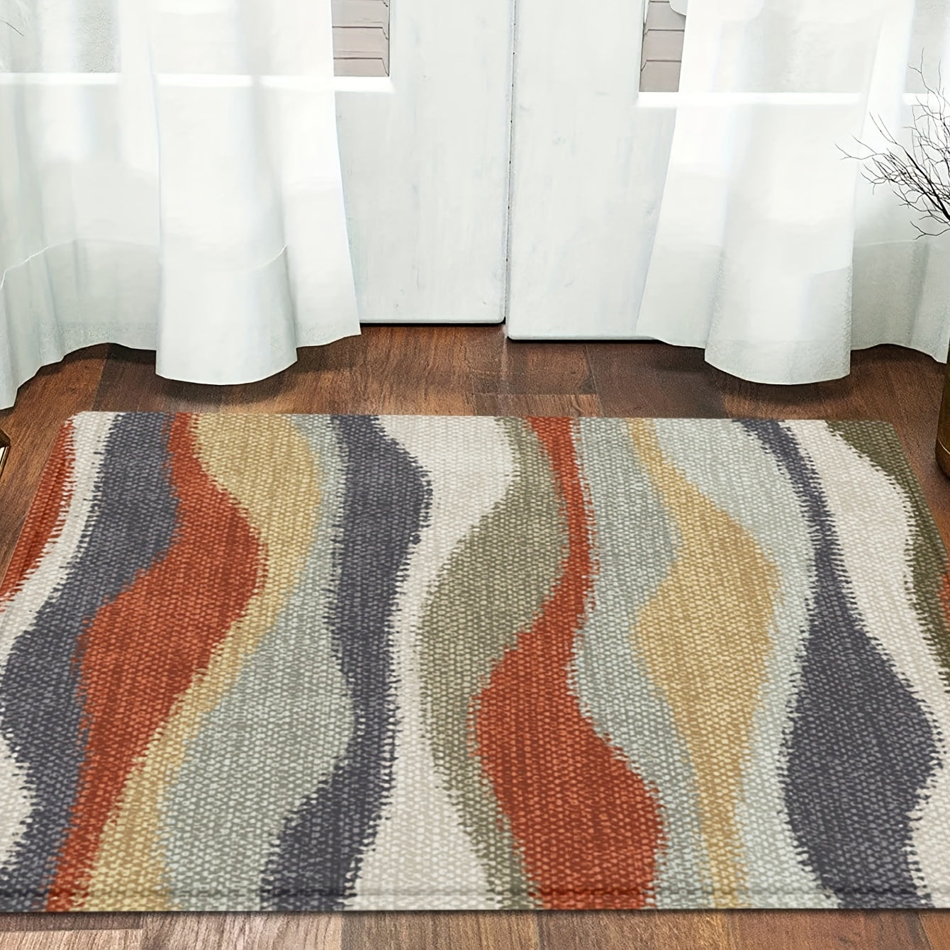 Soft Non-Slip Boho Bedside Rug Waterproof Farmhouse Living Room Bedroom Office